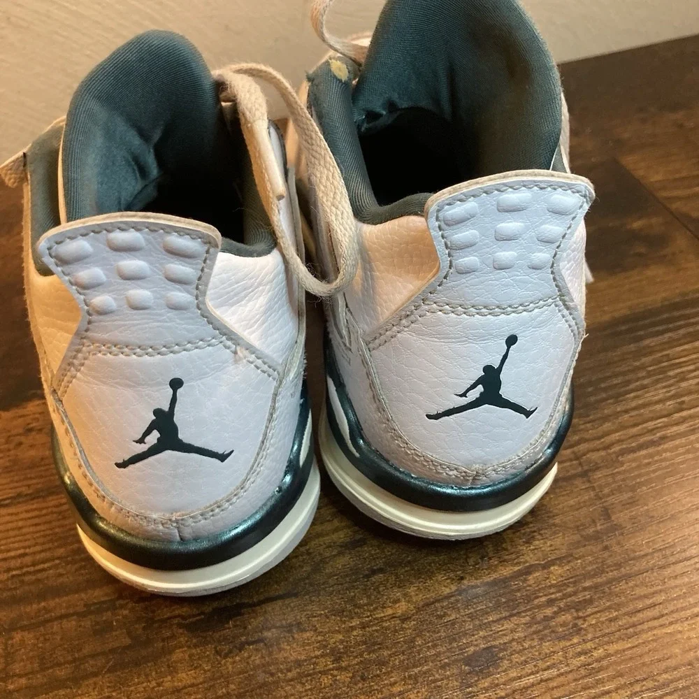 Air‎ Jordan 4 Retro Oxidized Green GS 1Y White BQ7669-103 Youth Sneakers